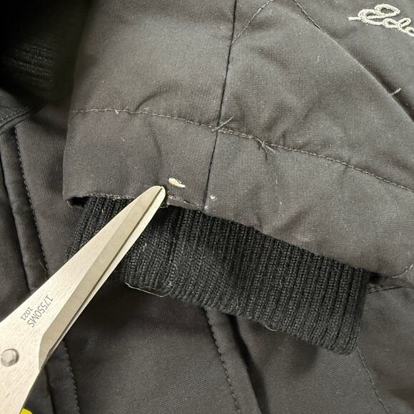 Eddie Bauer Jacket Parka EB 650 Winter Coat Black Down Filled Cold Weather XS - Picture 12 of 15